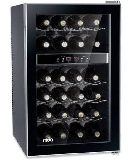 Moa wijnkoelkast / wijnklimaatkast dual zone voor 24 flessen (1-deurs)