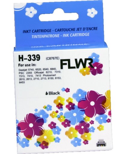 FLWR - Inktcartridge / 339 / Zwart - geschikt voor HP