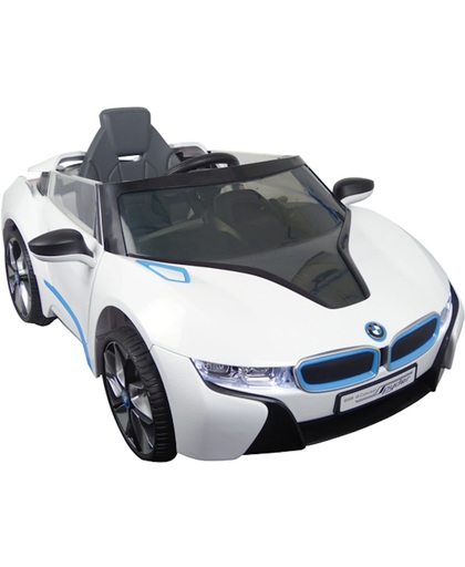 Elektrische Kinder Accu Auto BMW i8 Wit met afstandsbediening