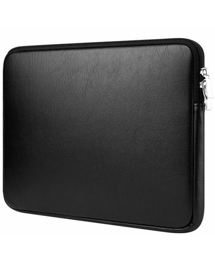 CCPK- Laptop sleeve 15.6 inch Zwart - Kunstleer