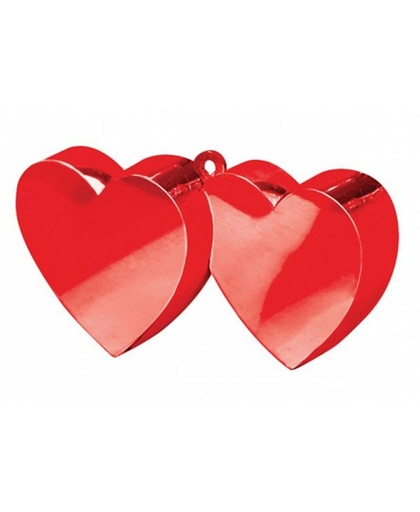 Ballon gewichtje rode hartjes