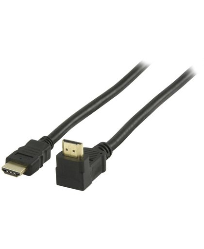 Valueline, High Speed HDMI Kabel met Ethernet HDMI connector - HDMI connector 270° gehoekt 3m (Zwart)