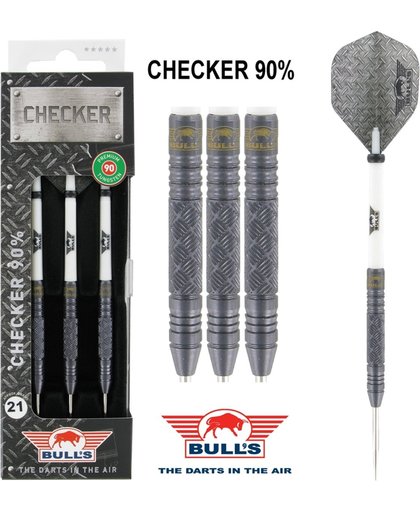 Bull's Checker 90% 23 gram Black Titanium Steeltip Darts