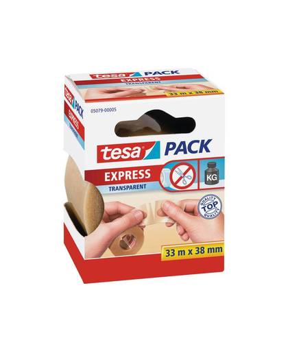 Pakband tesapack Express Transparant (l x b) 33 m x 38 mm tesa 05079-05-01 1 rollen