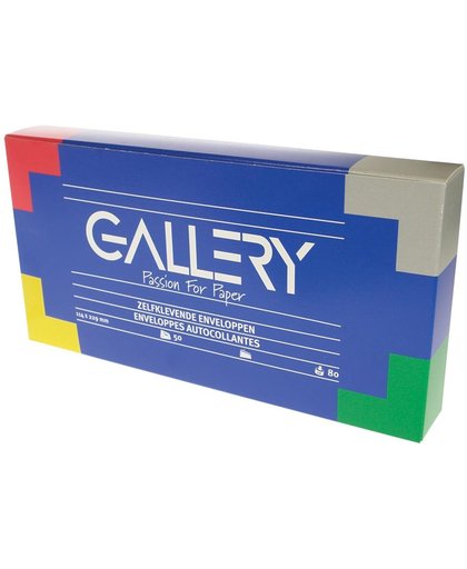16x Gallery enveloppen 114x229mm, stripsluiting, doos a 50 stuks