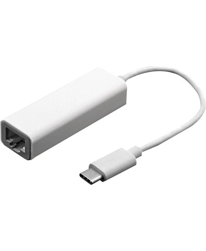 Type-C USB 3.1 Hoge snelheid Ethernet Adapter voor MacBook 12 inch / Chromebook Pixel 2015, Lengte: 10cm wit