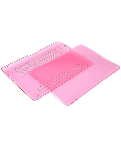 Macbook Case voor MacBook Pro Retina 15 inch 2014 /2015 - Laptoptas - Clear Hardcover - Pink