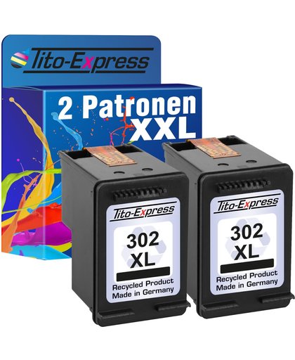 Tito-Express PlatinumSerie PlatinumSerie® 2 Cartridge/Patronen compatibel voor HP 302 XL Black met chip zodat de vulstand het weer doet