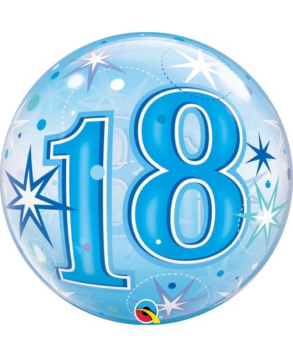 Folie ballon 18 jaar blauw 56cm