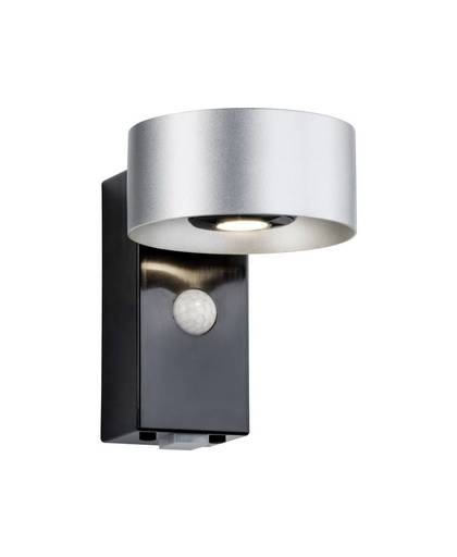 Buiten LED-wandlamp met bewegingsmelder 12 W Neutraal wit Antraciet, Zilver Paulmann Cone 79681