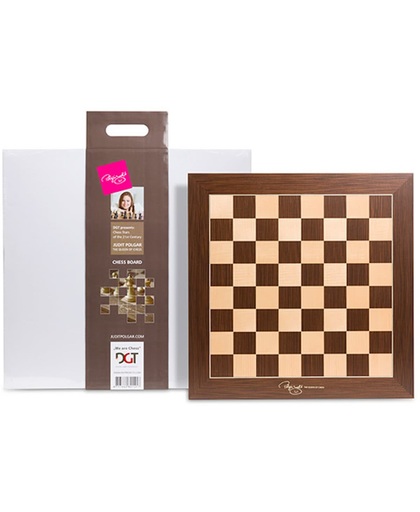 schaakbord Polgar Deluxe ahorn/cassia siamea, veldafmeting 55
