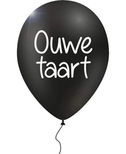 Set met 12 verwensballonnen in cadeauverpakking: ‘ouwe taart’