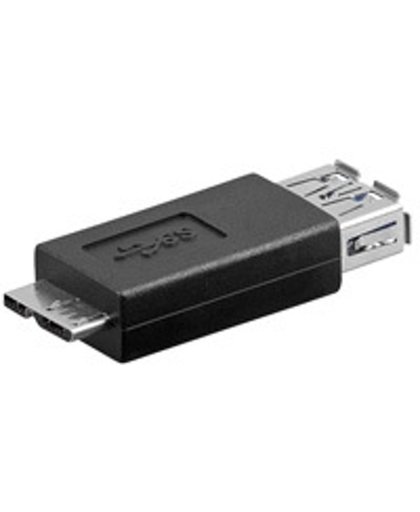 Goobay USB 3.0 A/Micro-B USB 3.0 A FM USB 3.0 Micro-B M Zwart kabeladapter/verloopstukje