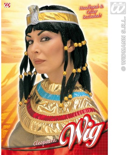 Pruik Cleopatra zwart voor dames