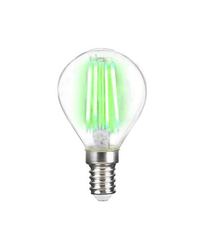 LightMe LM85312 LED-lamp E14 Kogel 4 W Groen Filament / Retro-LED Energielabel A++ (A++ - E) 1 stuks
