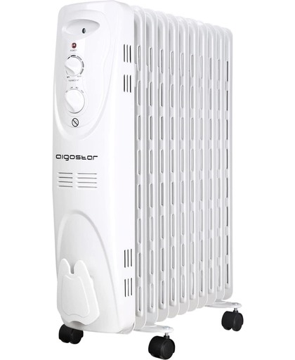 Aigostar Pangpang 33IEJ – Oliegevulde radiator, 2300 watt, 11 ribben - Wit
