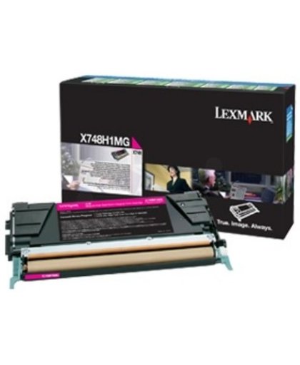 Lexmark X748H1MG Lasertoner 10000pagina's Magenta tonercartridge