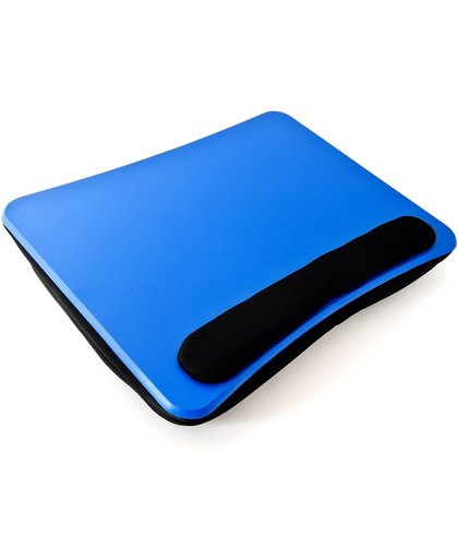 relaxdays Laptoptafel - Ergonomische knietafel - Laptop tafel schoot - Blauw 46x34x8 cm.