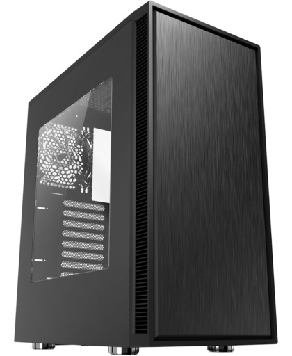 anidees AI-05S-BW Silent ATX mid Tower computer behuizing met zijraam   - Zwart