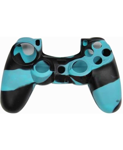 Protector Siliconen Skin PS4 Controller Silicone Hoes Playstation 4  Blauw / Zwart