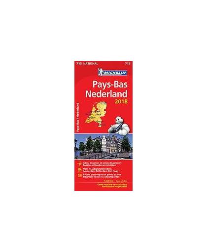 NEDERLAND / PAYS-BAS 11715 CARTE 'NATIONAL' 2018 MICHELIN KAART. onb.uitv.