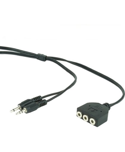 iggual IGG312292 1m 2 x 3.5mm 3 x 3.5mm Zwart audio kabel