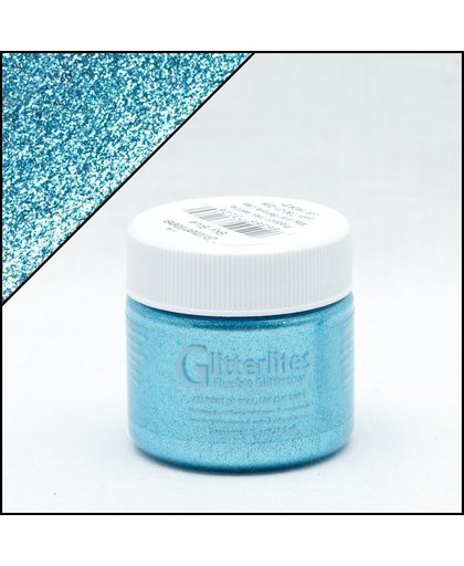 Angelus Glitterlites - Hemels Blauw - 29,5 ml Glitter verf voor o.a. leer (Sky Blue)