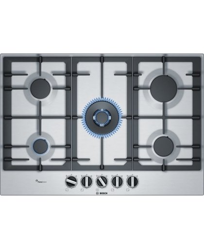 Bosch Serie 6 PCQ7A5B90 Ingebouwd Gaskookplaat Roestvrijstaal kookplaat