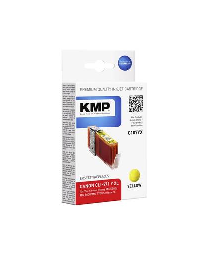 KMP Inkt vervangt Canon CLI-571Y XL Compatibel Geel C107YX 1569,0009