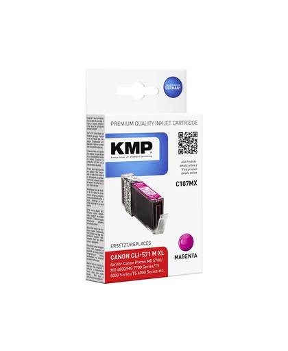 KMP Inkt vervangt Canon CLI-571M XL Compatibel Magenta C107MX 1569,0006