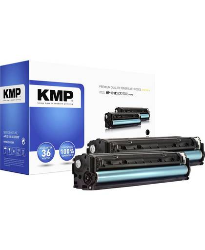 KMP Toner set van 2 vervangt HP 131X, CF210X Compatibel Zwart 4800 bladzijden H-T171D