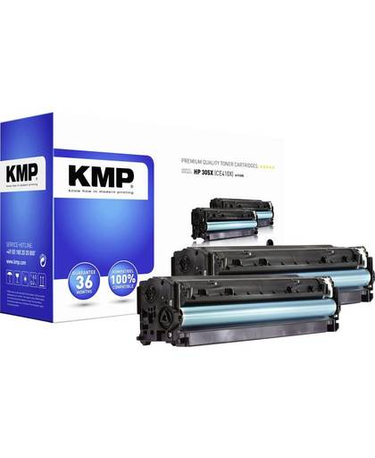 KMP Toner set van 2 vervangt HP 305X, CE410X Compatibel Zwart 4900 bladzijden H-T157D