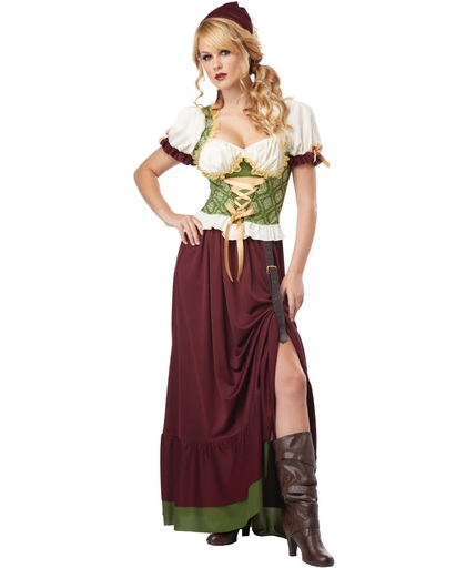 Renaissance boerinnen kostuum  - Verkleedkleding - Large