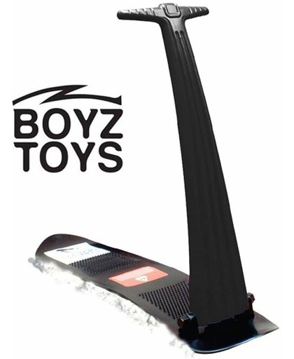 Boyz Toys - Opvouwbare sneeuwstep - Kinder snowboard met stuurstang - Sneeuwscooter - Zwart