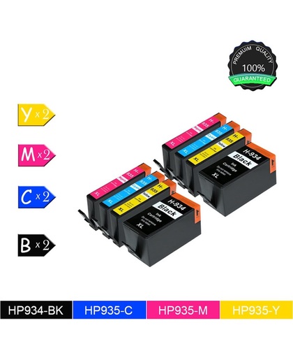 Merkloos   Inktcartridge / Alternatief voor de HP 934XL HP935XL Compatible voor HP Officejet Pro 6230 ePrinter, HP Officejet Pro 6830 e-All-in-One / Multipack