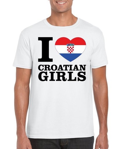 I love Croatian girls t-shirt wit heren - Kroatie shirt 2XL