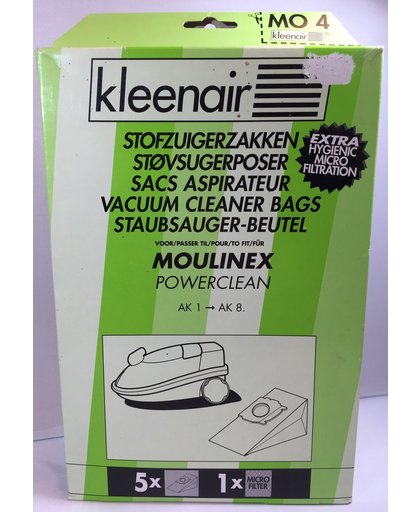 Kleenair stofzuigerzak papier + micro filter - Moulinex Powerclean stofzuigerzakken