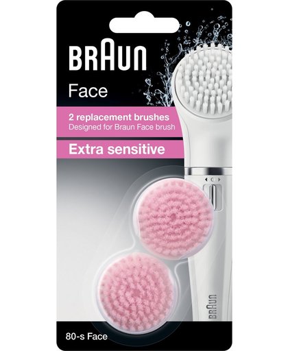Braun Face 80-s - 2 vervangende borstels - Extra Sensitive-borstel - Epilator