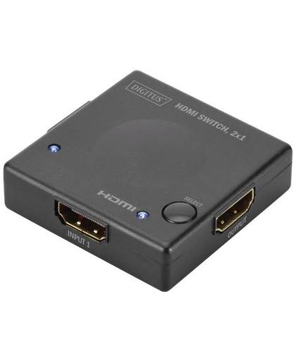 Digitus DS-45302 2 poorten HDMI-switch 3D-weergave mogelijk, met status-LEDs 1920 x 1080 pix