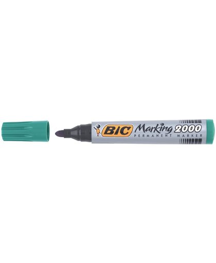 Bic permanent marker 2000-2300 groen schrijfbreedte 17 mm ronde punt