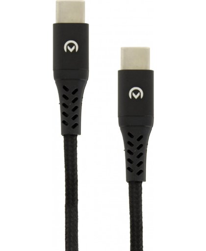 Mobilize Nylon Braided Charge/Sync Cable USB-C to USB-C 3A 1m. Black