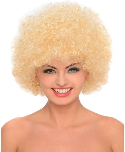 Verkleedpruik voor vrouwen - Afro Pruik Blond
