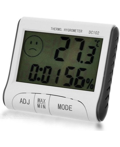 Digitale LCD-display Thermometer / Hygrometer / Klok / Alarm Temperatuur / Vochtigheidsmeter