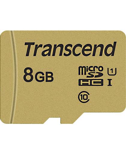 Transcend Premium 500S microSDHC-kaart 8 GB Class 10, UHS-I, UHS-Class 1 incl. SD-adapter