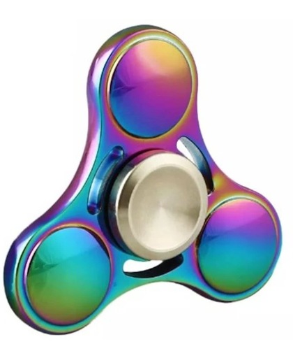 Fidget Spinner In Rainbow Colours Metaal