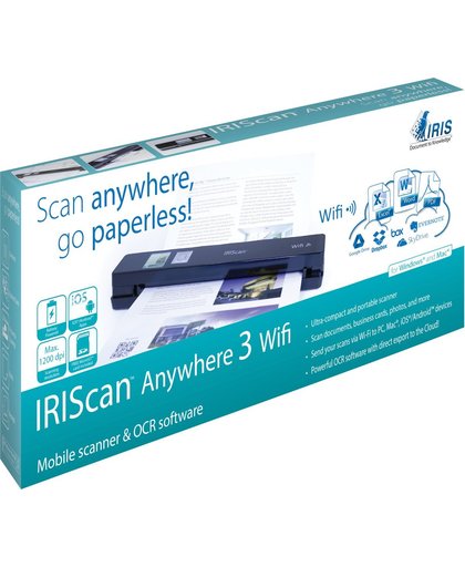 I.R.I.S. Scan Anywhere 3 WIFI 300 x 600 DPI ADF-scanner Zwart A4