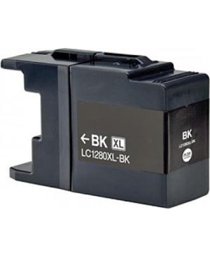 Merkloos – Inktcartridge / Alternatief voor de Brother LC1280BK (LC-1280BK) inktcartridge zwart huismerk