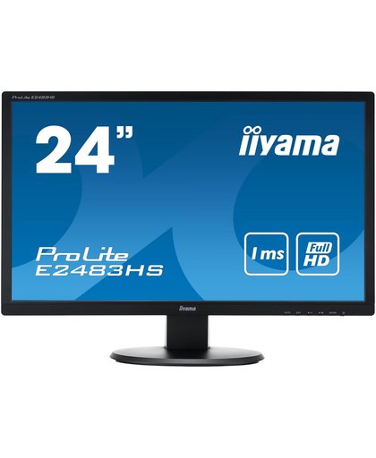 iiyama ProLite E2483HS-B1 24" Full HD LED Mat Zwart computer monitor LED display