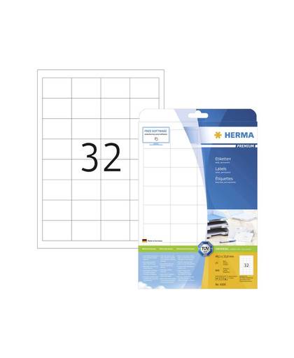 HERMA Etiketten wit 48.3x33.8 Premium A4 800 st.