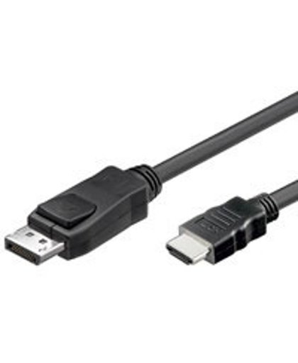 Alcasa GC-0017 DisplayPort HDMI Zwart kabeladapter/verloopstukje